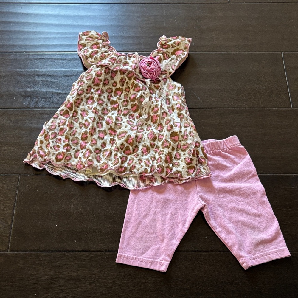 Pink Leopard Kids Matching Set